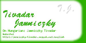 tivadar jamniczky business card